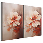 Modularer Leinwanddruck Blumenbild an einer Wand