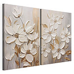 Modularer Leinwanddruck Blumenmalerei an einer Wand