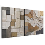 Modularer Leinwanddruck Texturen und Muster in Harmonie