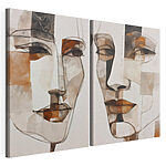 Modularer Leinwanddruck Collage des Gesichts einer Frau