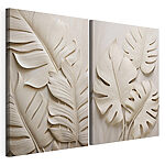 Modularer Leinwanddruck Stilvolles Wandbilddesign mit botanischen Motiven