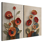 Modularer Leinwanddruck Blumencollage