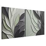 Modularer Leinwanddruck Eine von Blumen inspirierte Kreation mit mehrschichtigem Design