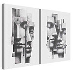 Modularer Leinwanddruck Bruchstücke von Emotionen und Verbundenheit