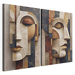 Modularer Leinwanddruck Collage eines Gesichts