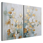 Modularer Leinwanddruck Elegante Blumenmotive in sanften Farbtönen