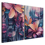 Modularer Leinwanddruck Blumen-Collage