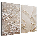 Modularer Leinwanddruck Collage aus weißen Blumen