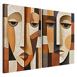 Modularer Leinwanddruck Collage aus Gesichtern