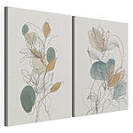 Modularer Leinwanddruck Elegantes florales Strichzeichnungsdesign