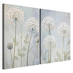 Modularer Leinwanddruck Collage aus weißen Blumen